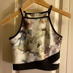 Floral Halter Crop Top.